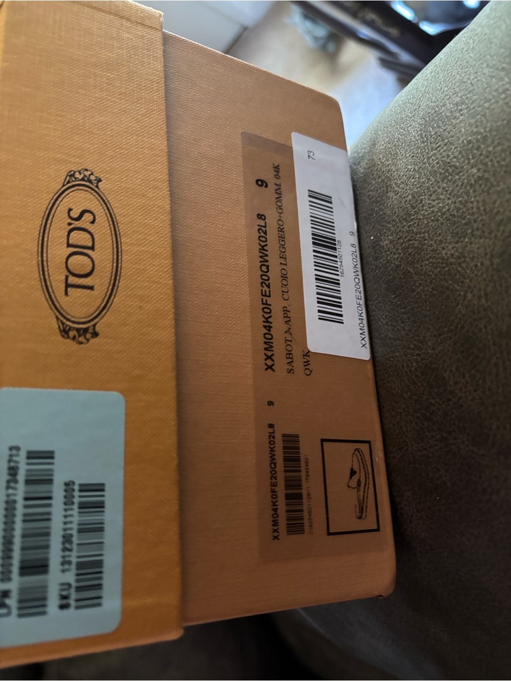 Tod's Tan and Black Branded Shoe Box